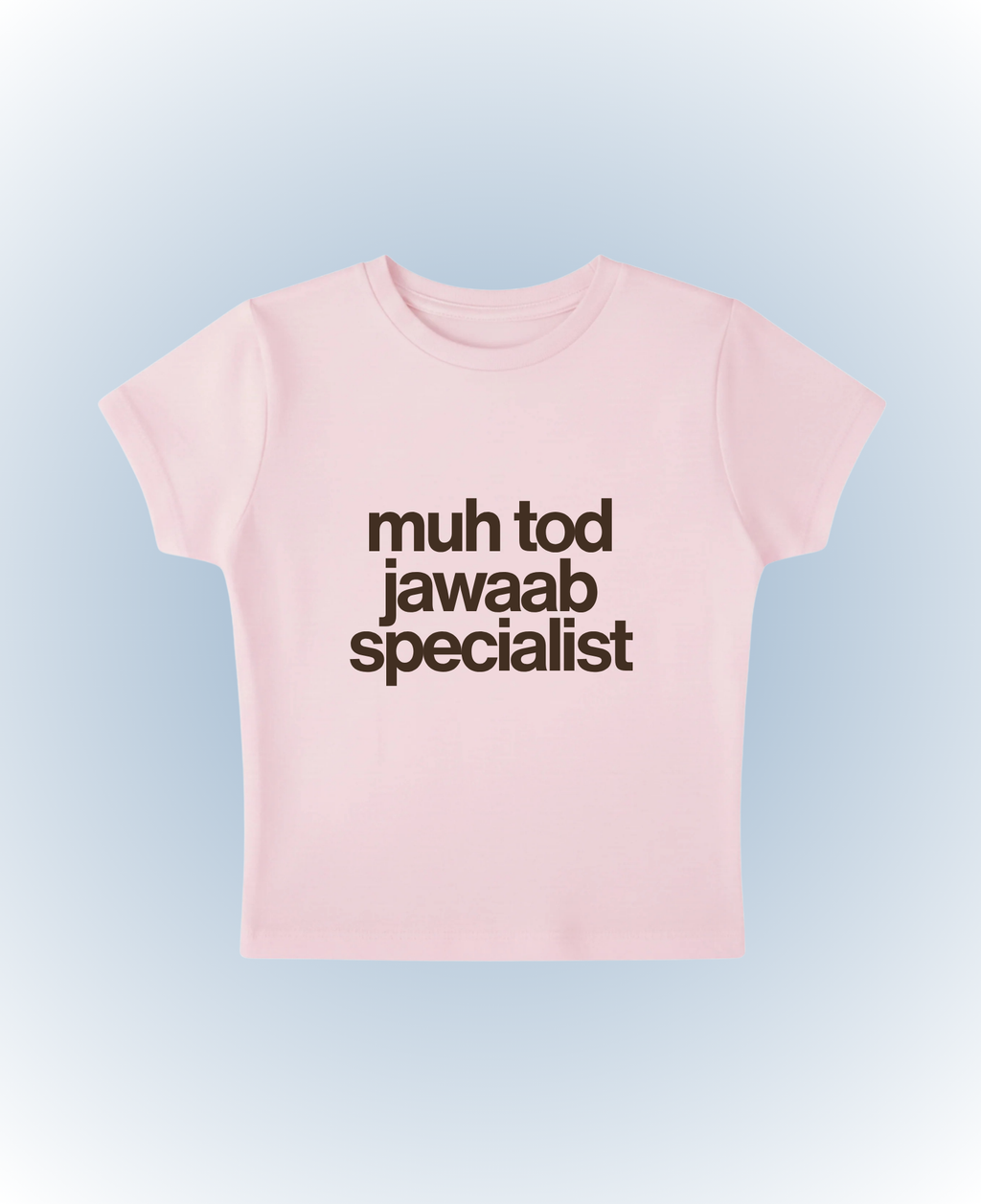 muh tod jawaab specialist pink baby tee