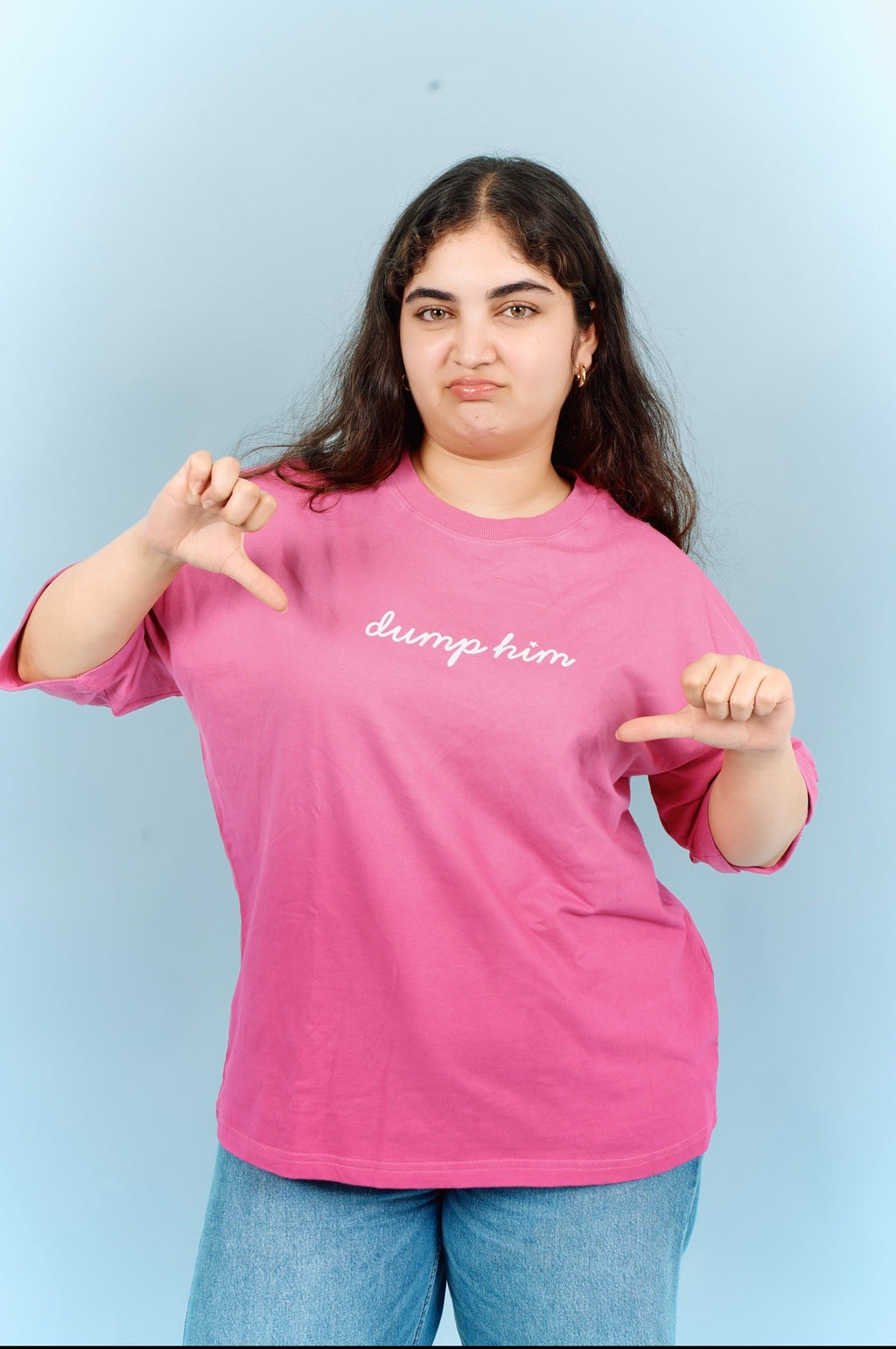 dump him pink oversized