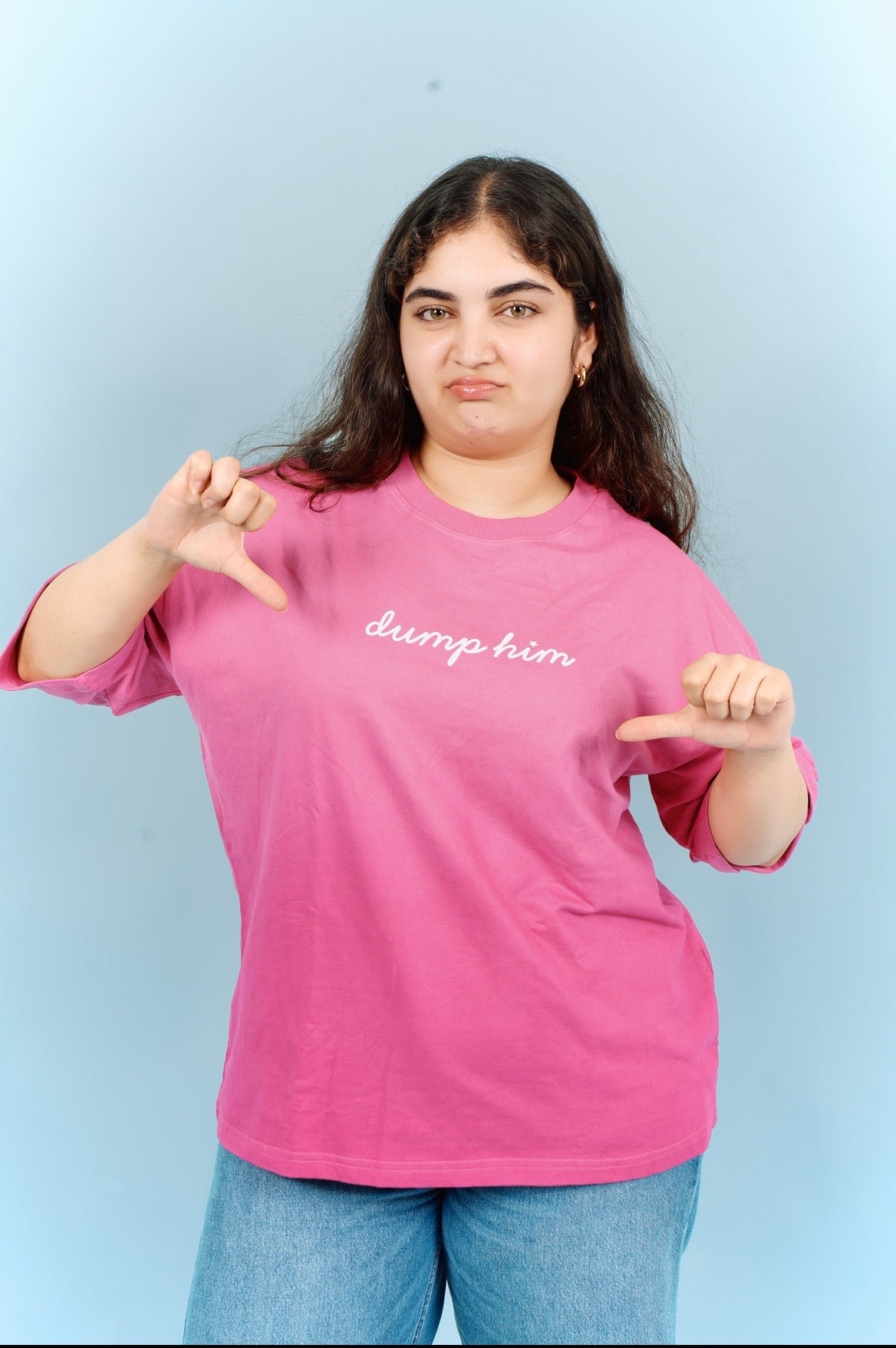 dump him pink oversized