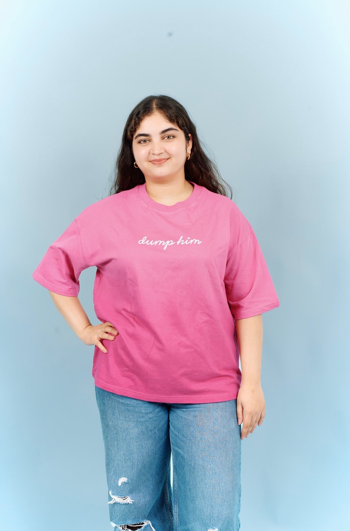 dump him pink oversized