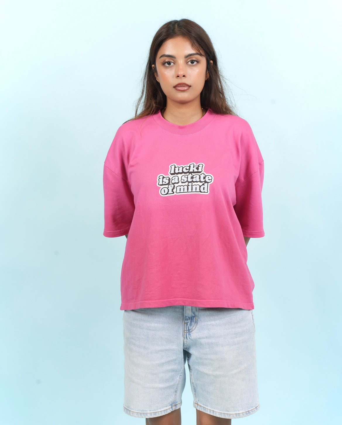 lucki is state of mind pink oversized