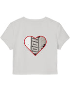 White Baby Tee Back Design