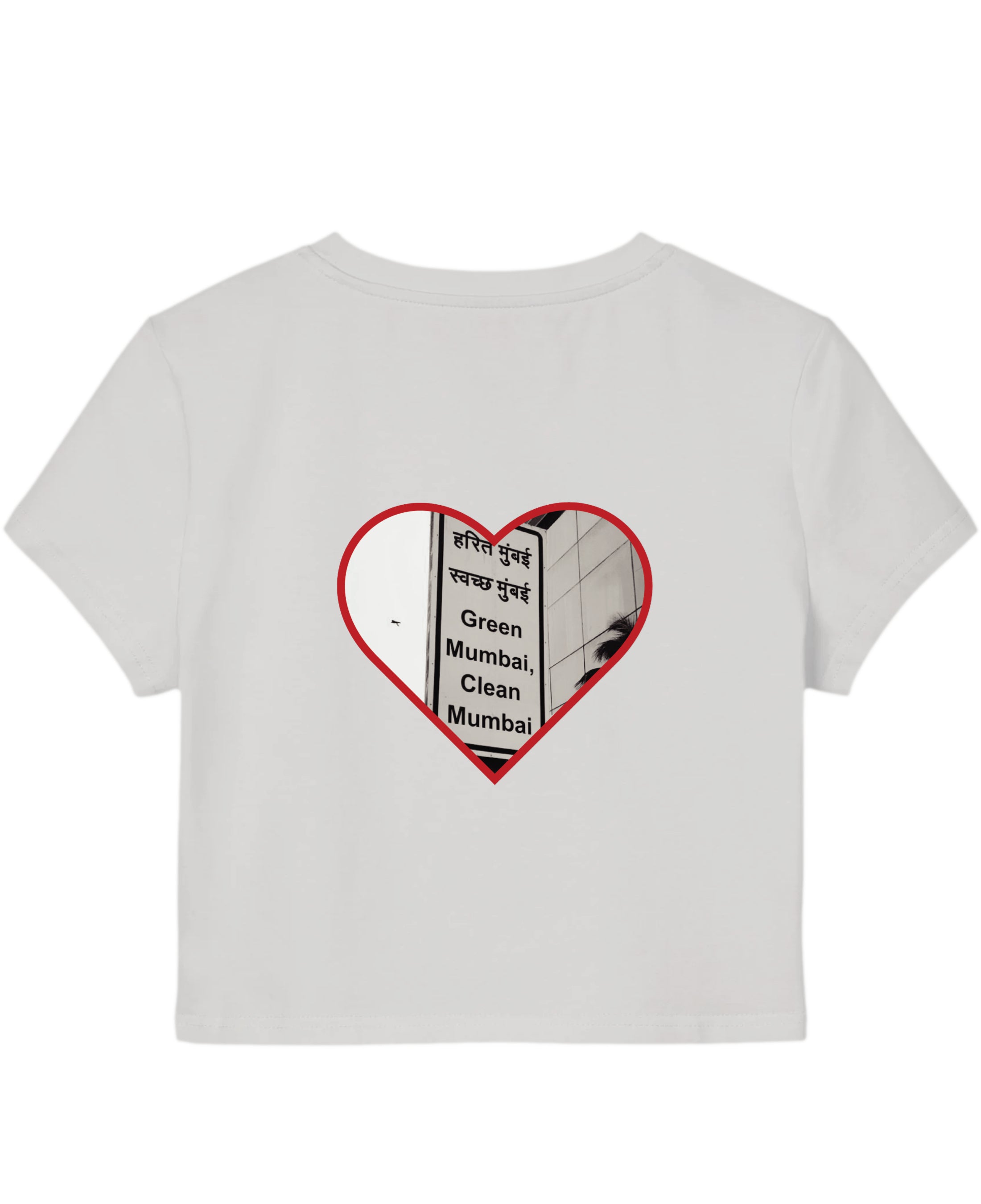 White Baby Tee Back Design