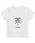 White Baby Tee Front Design