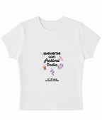 White Baby Tee Front Design