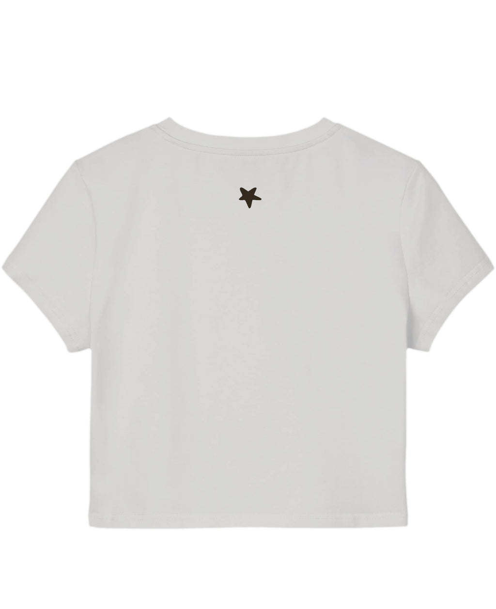 White Baby Tee Back Design