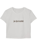 White Baby Tee Front Design