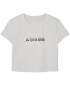 White Baby Tee Front Design