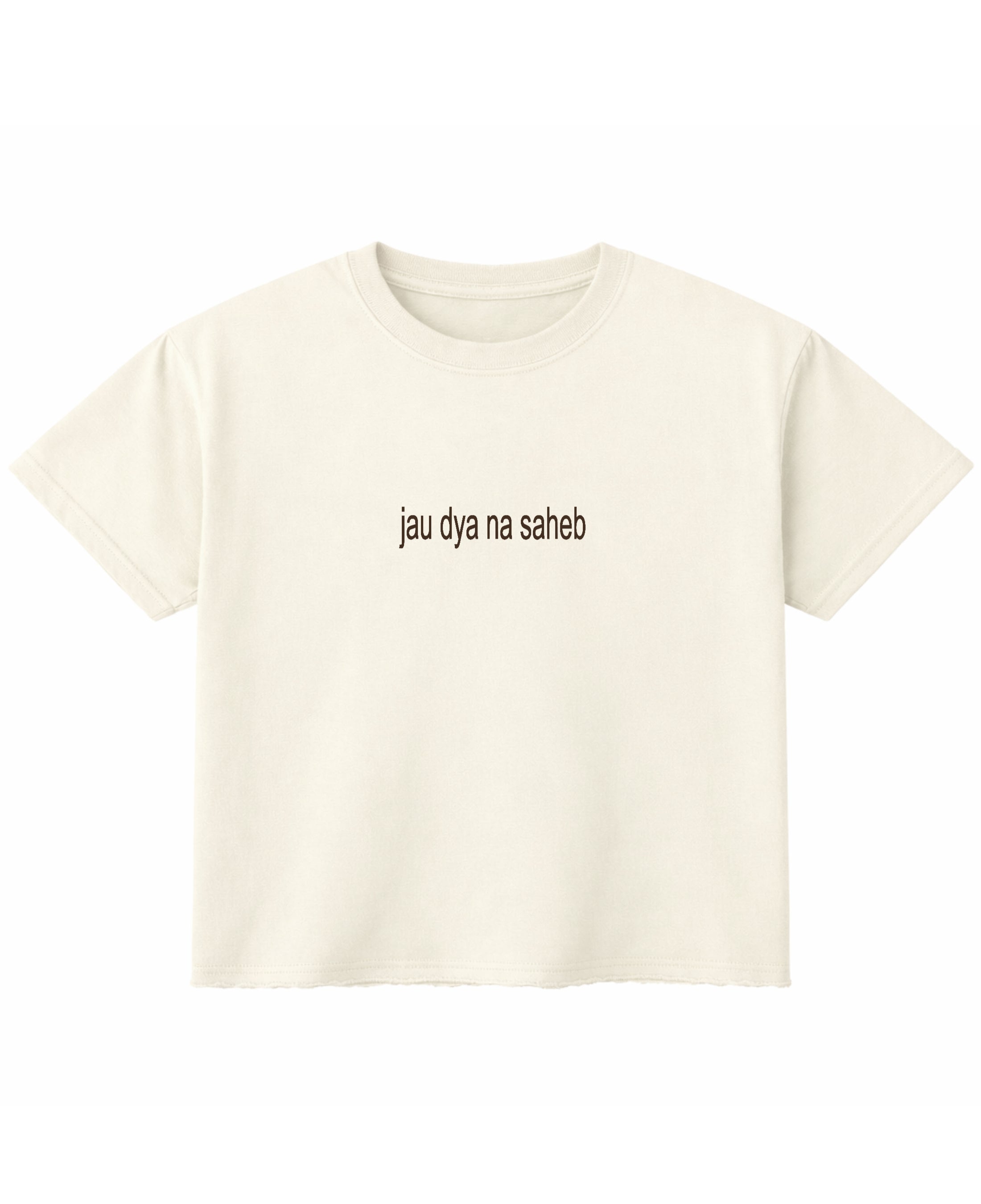 Off White Boxy Fit T-shirt Front Design