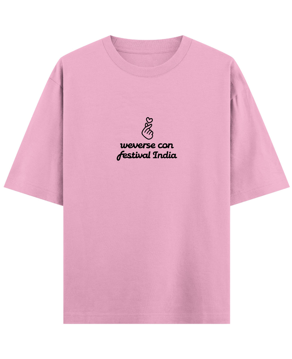 Baby Pink Oversized T-Shirt Front Design