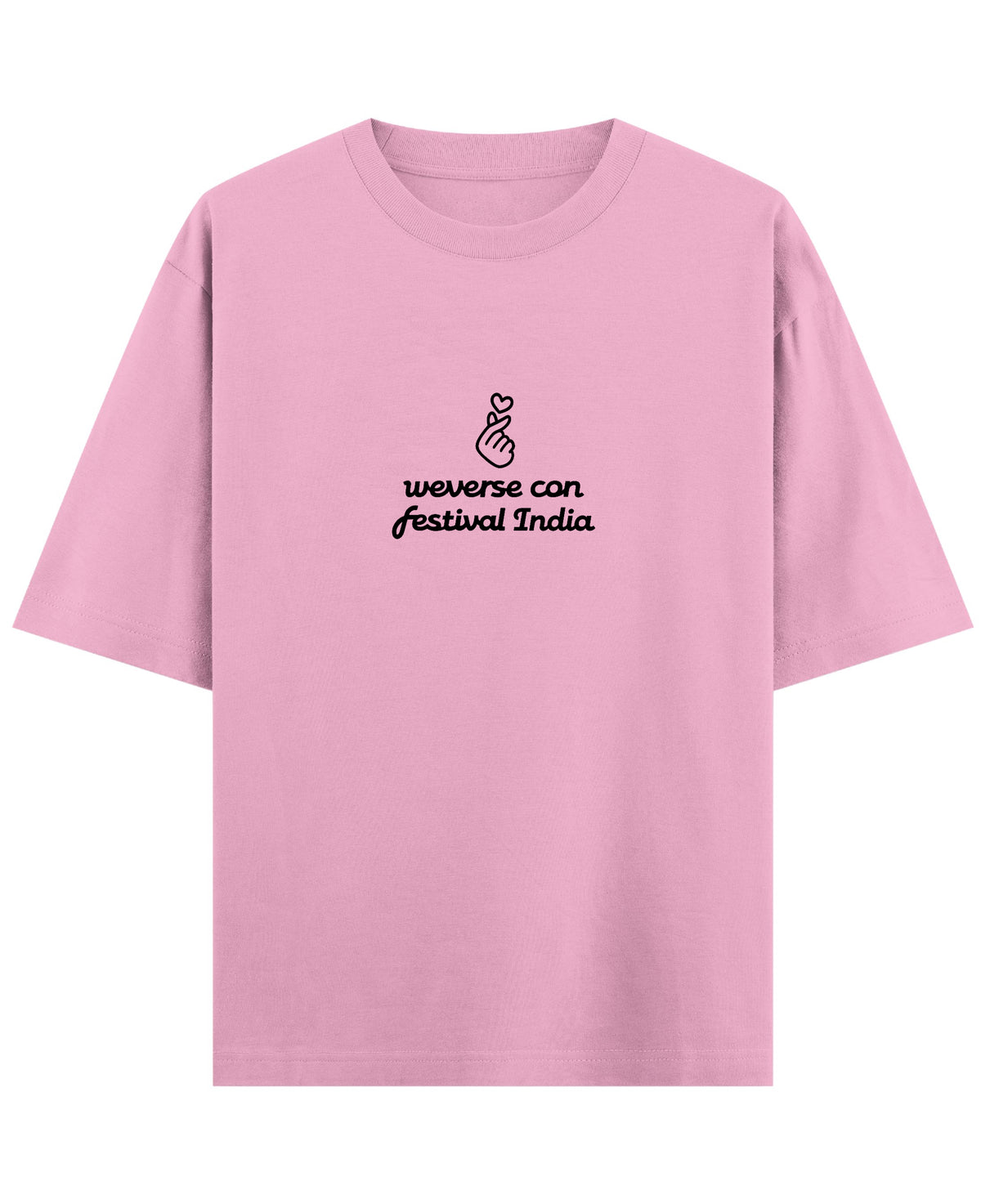 Baby Pink Oversized T-Shirt Front Design
