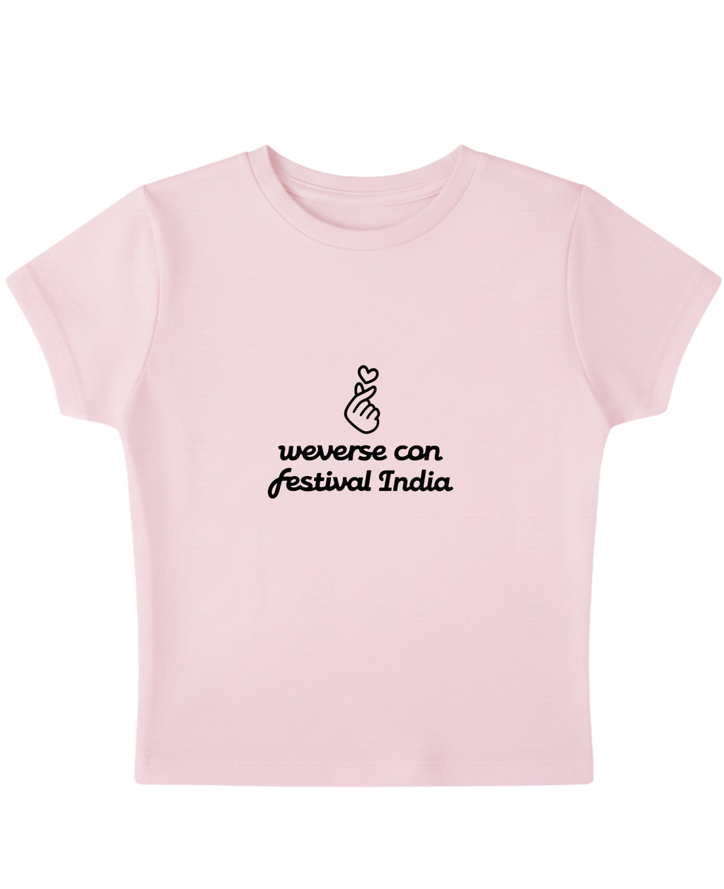 Baby Pink Baby Tee Front Design