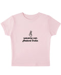 Baby Pink Baby Tee Front Design