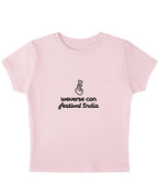Baby Pink Baby Tee Front Design