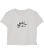 White Baby Tee Front Design