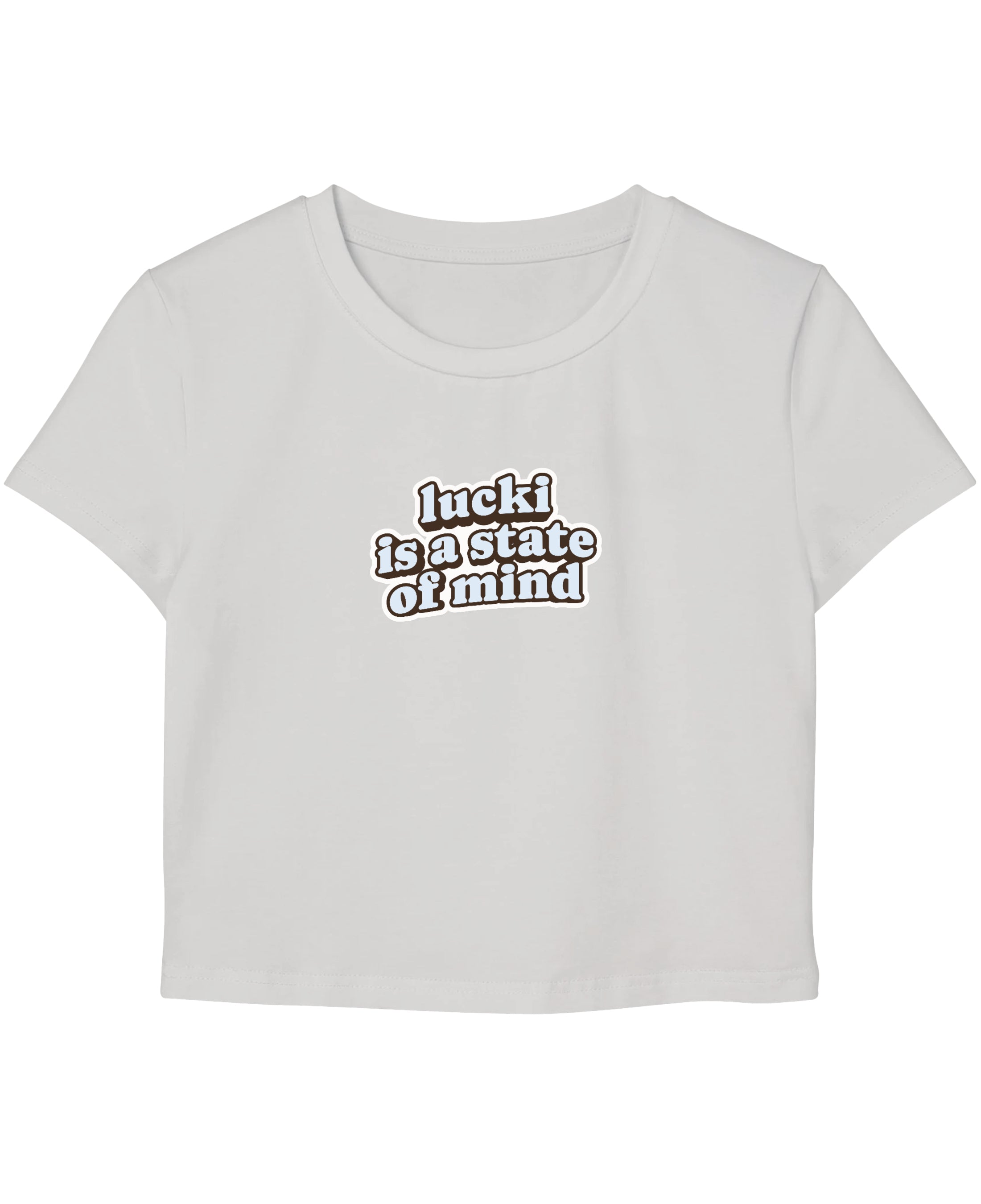 White Baby Tee Front Design