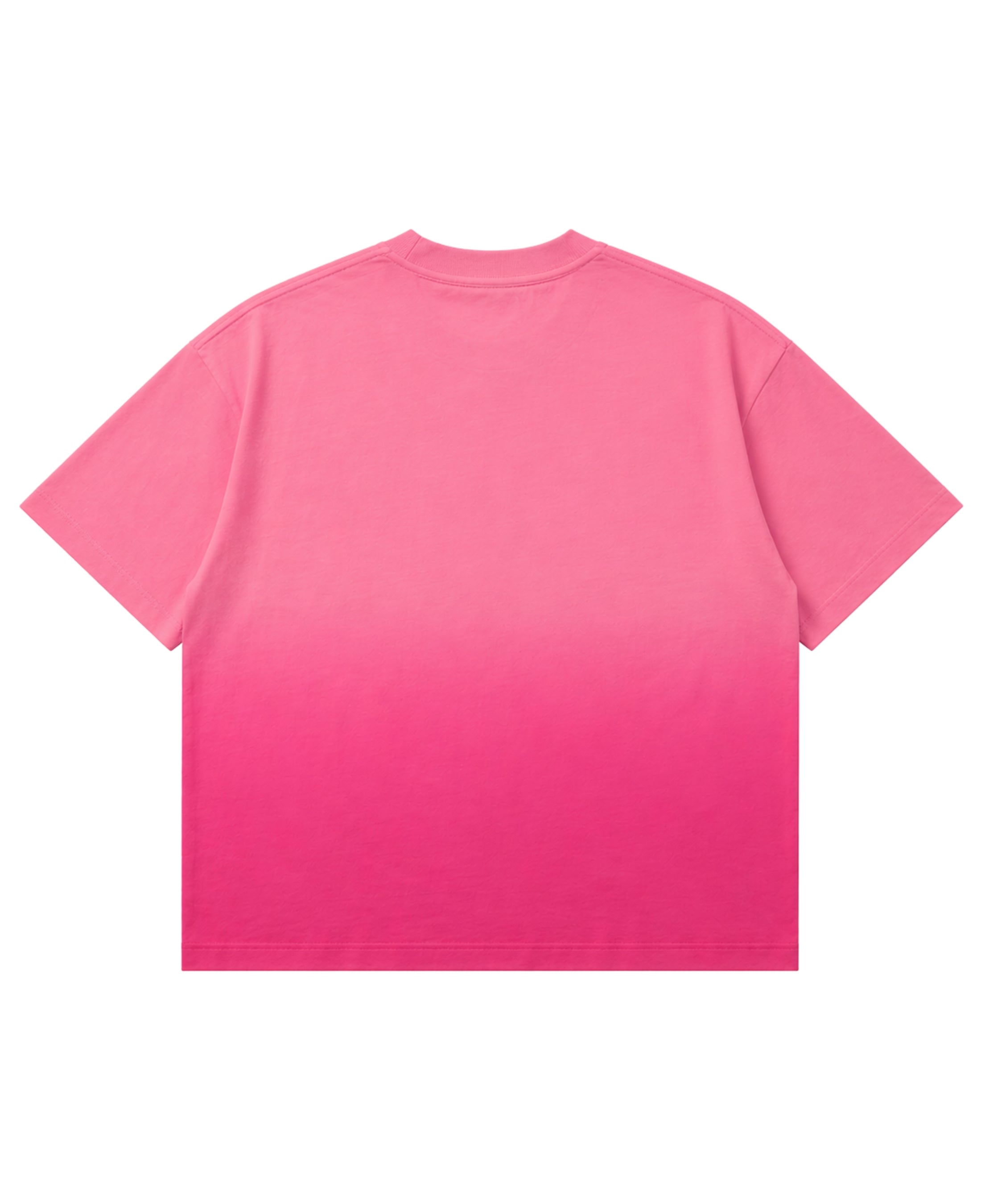 Pink Sunfade Ombré Wash Boxy Fit T-shirt Back Design