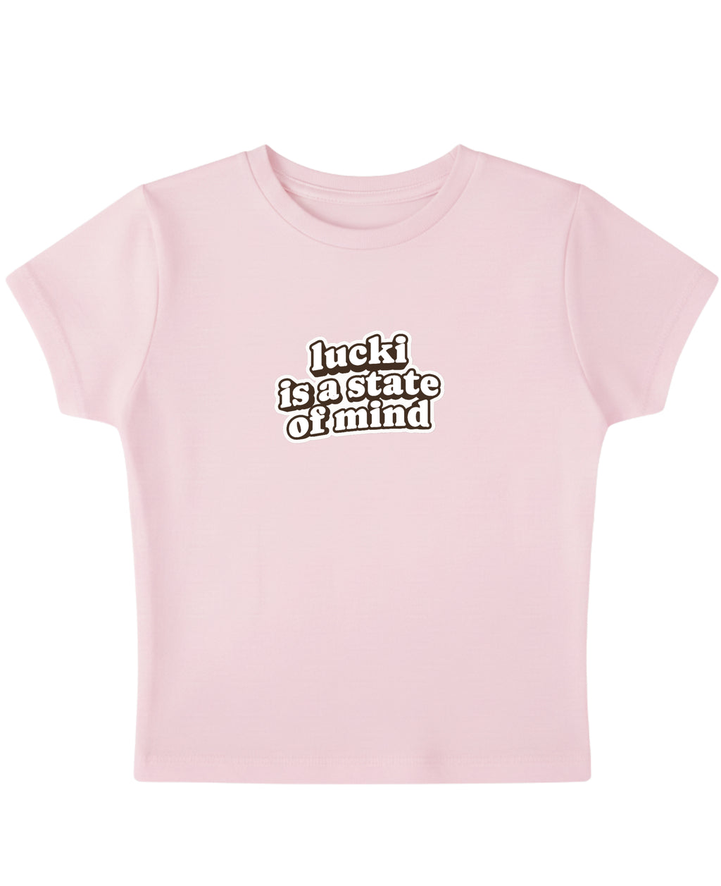 Baby Pink Baby Tee Front Design