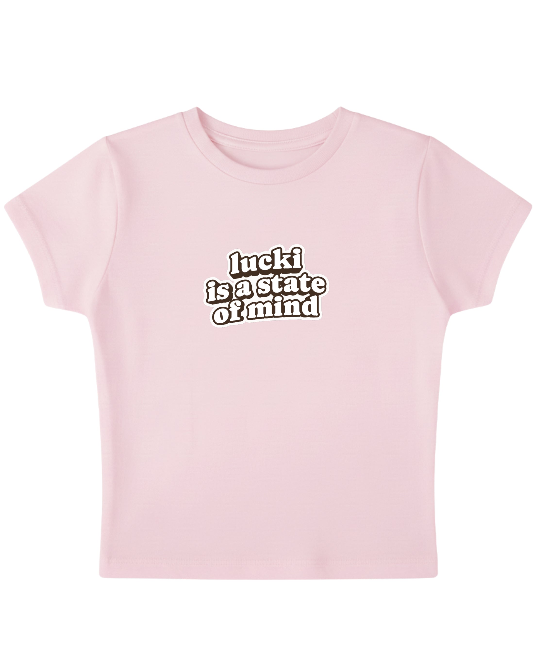 Baby Pink Baby Tee Front Design