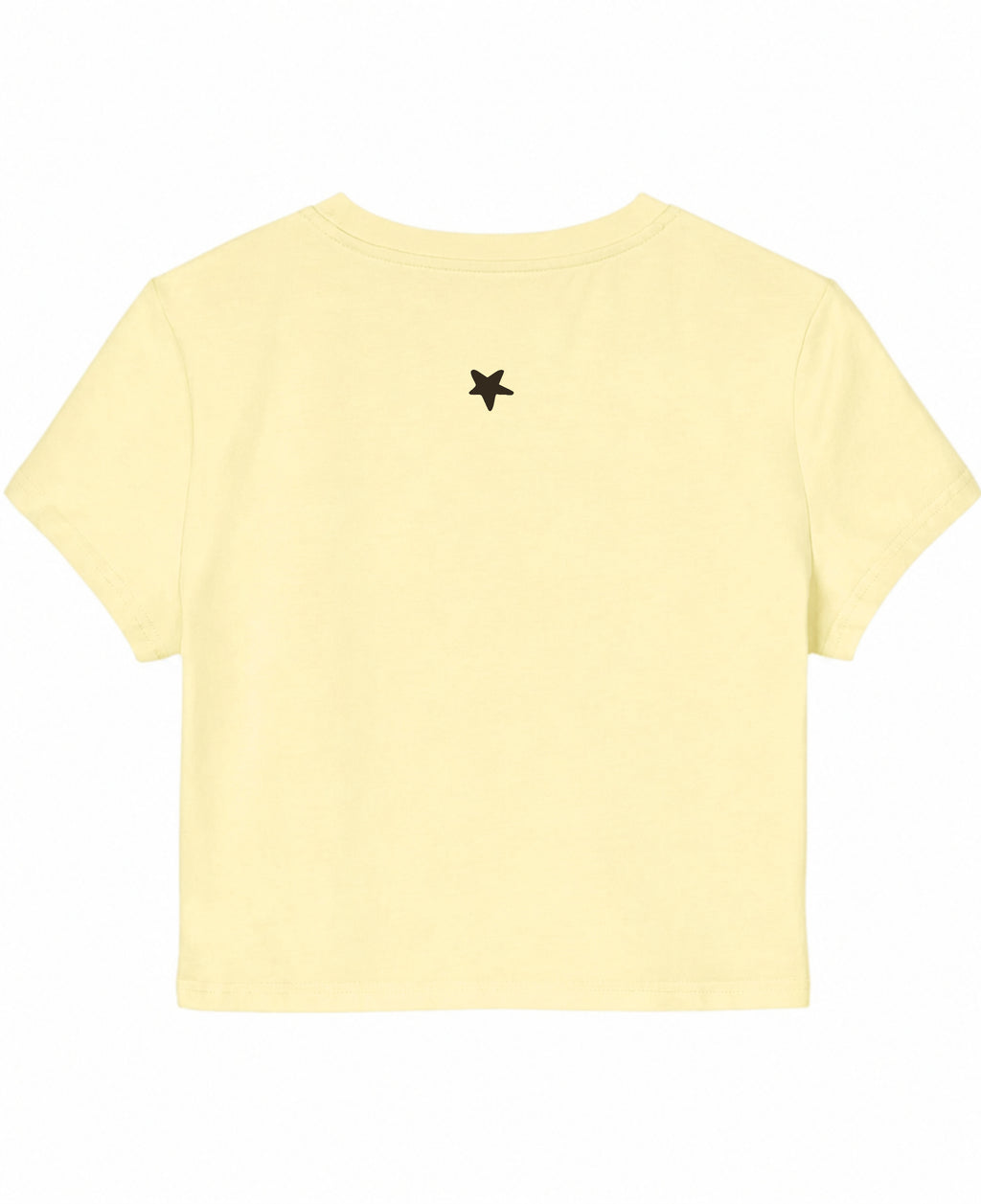 Butter Yellow Baby Tee Back Design
