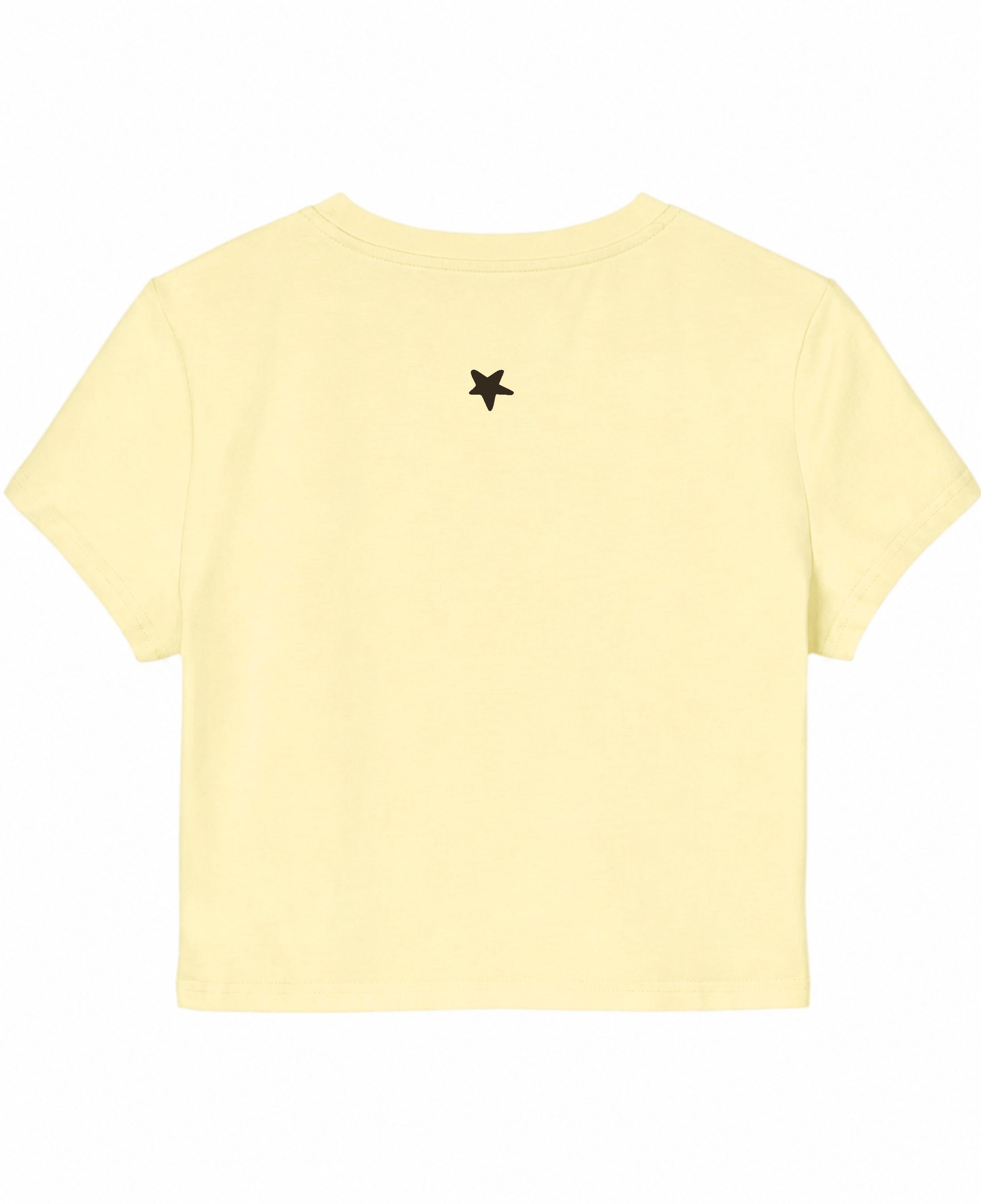 Butter Yellow Baby Tee Back Design
