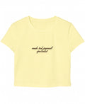 Butter Yellow Baby Tee Front Design