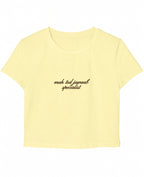 Butter Yellow Baby Tee Front Design