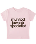 Baby Pink Baby Tee Front Design