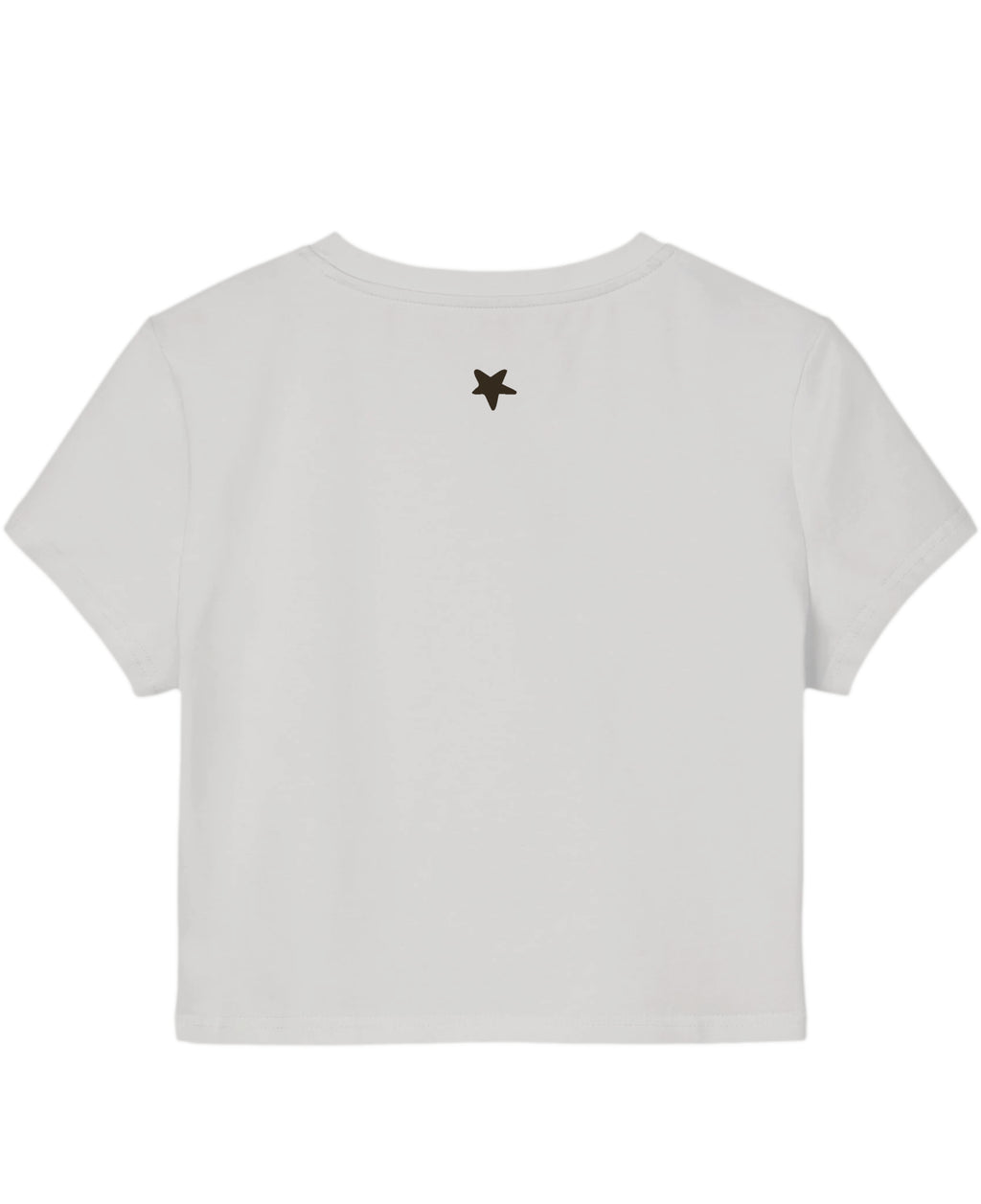 White Baby Tee Back Design