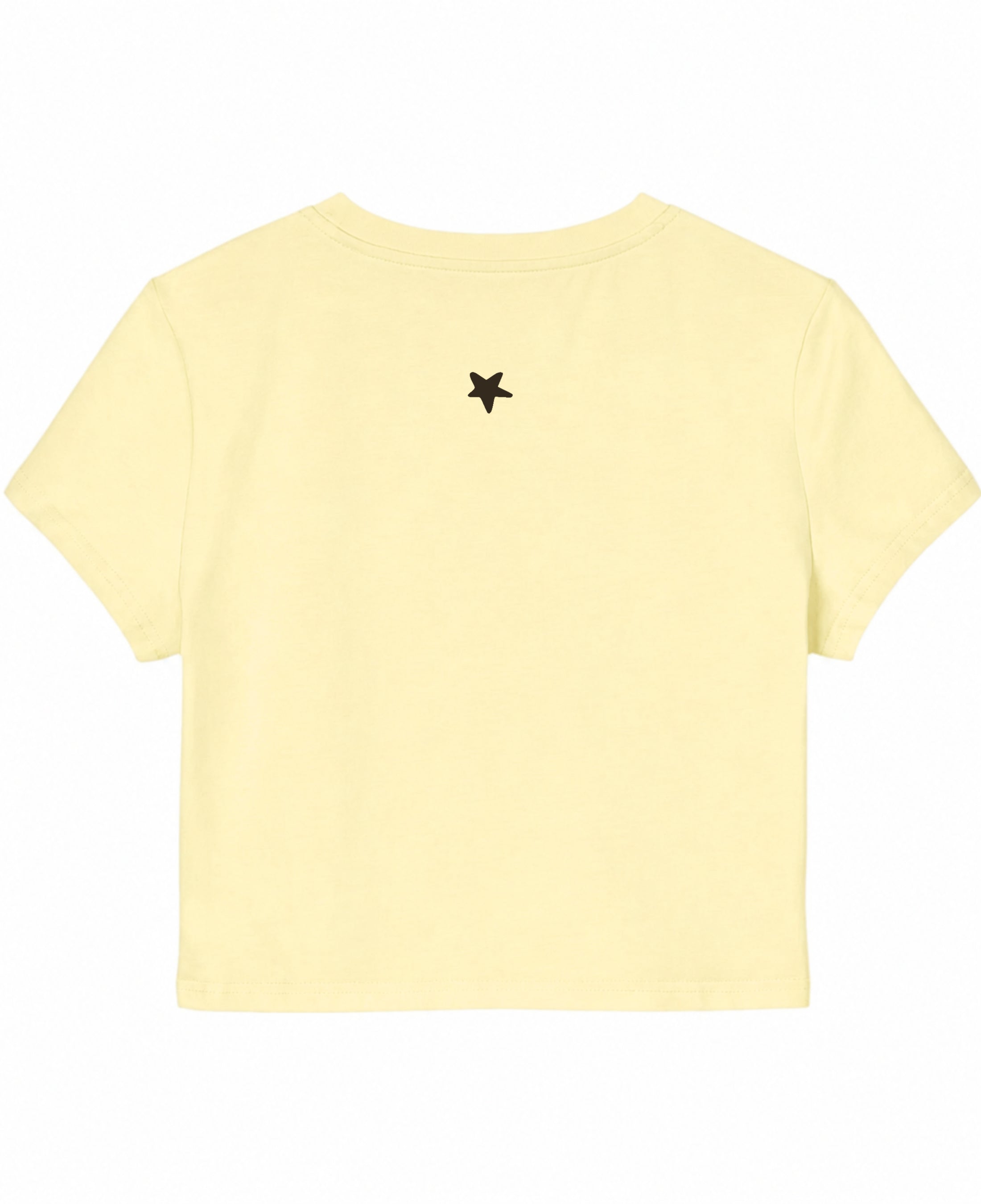 Butter Yellow Baby Tee Back Design