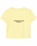 Butter Yellow Baby Tee Front Design