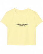 Butter Yellow Baby Tee Front Design