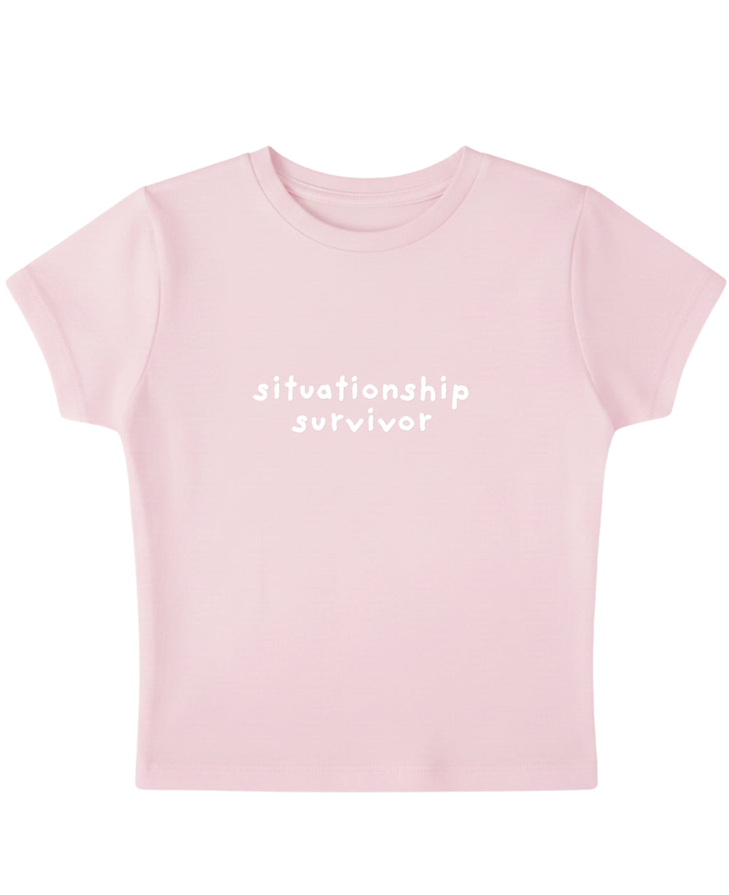 Baby Pink Baby Tee Front Design