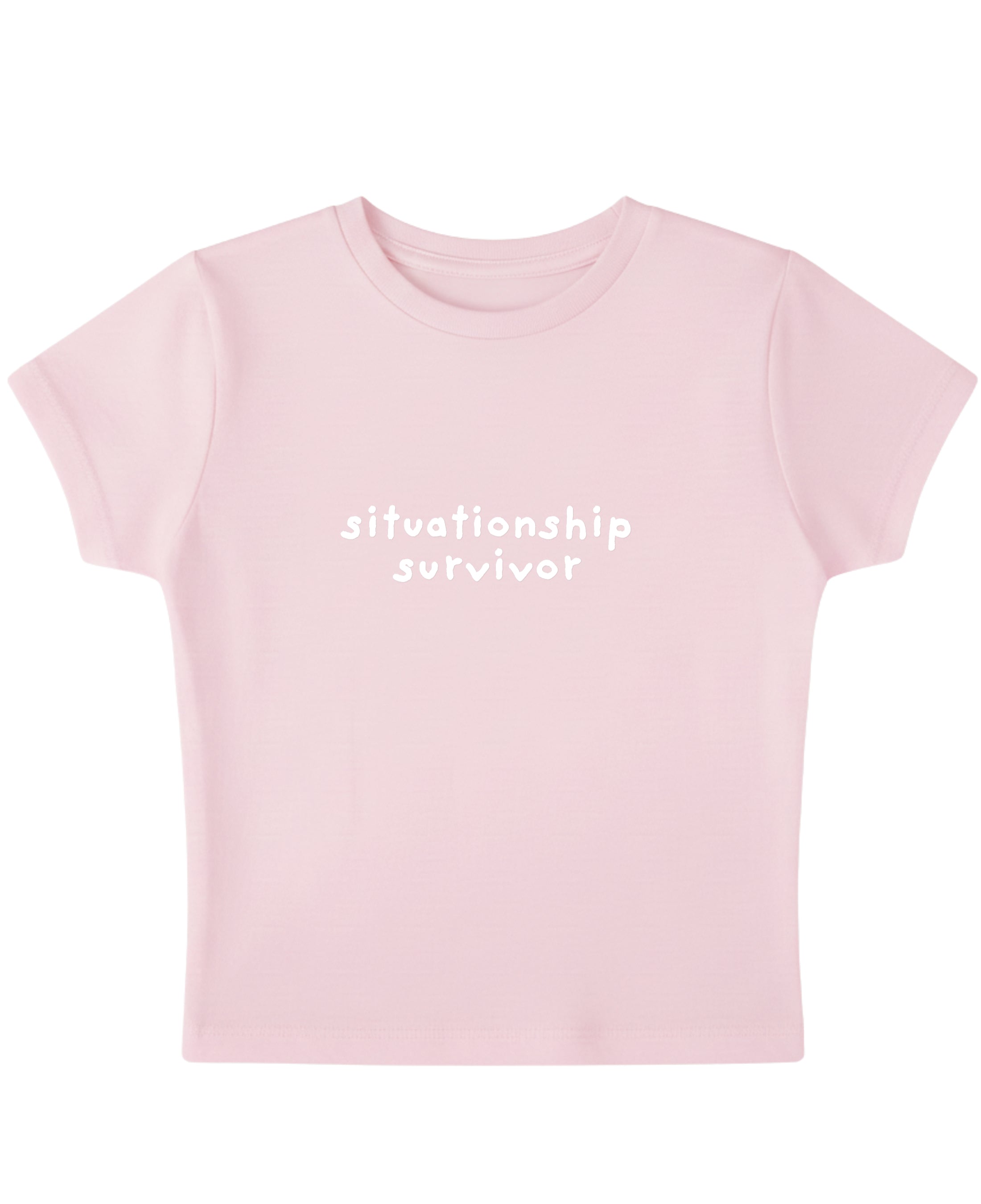 Baby Pink Baby Tee Front Design