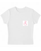 White Baby Tee Front Design