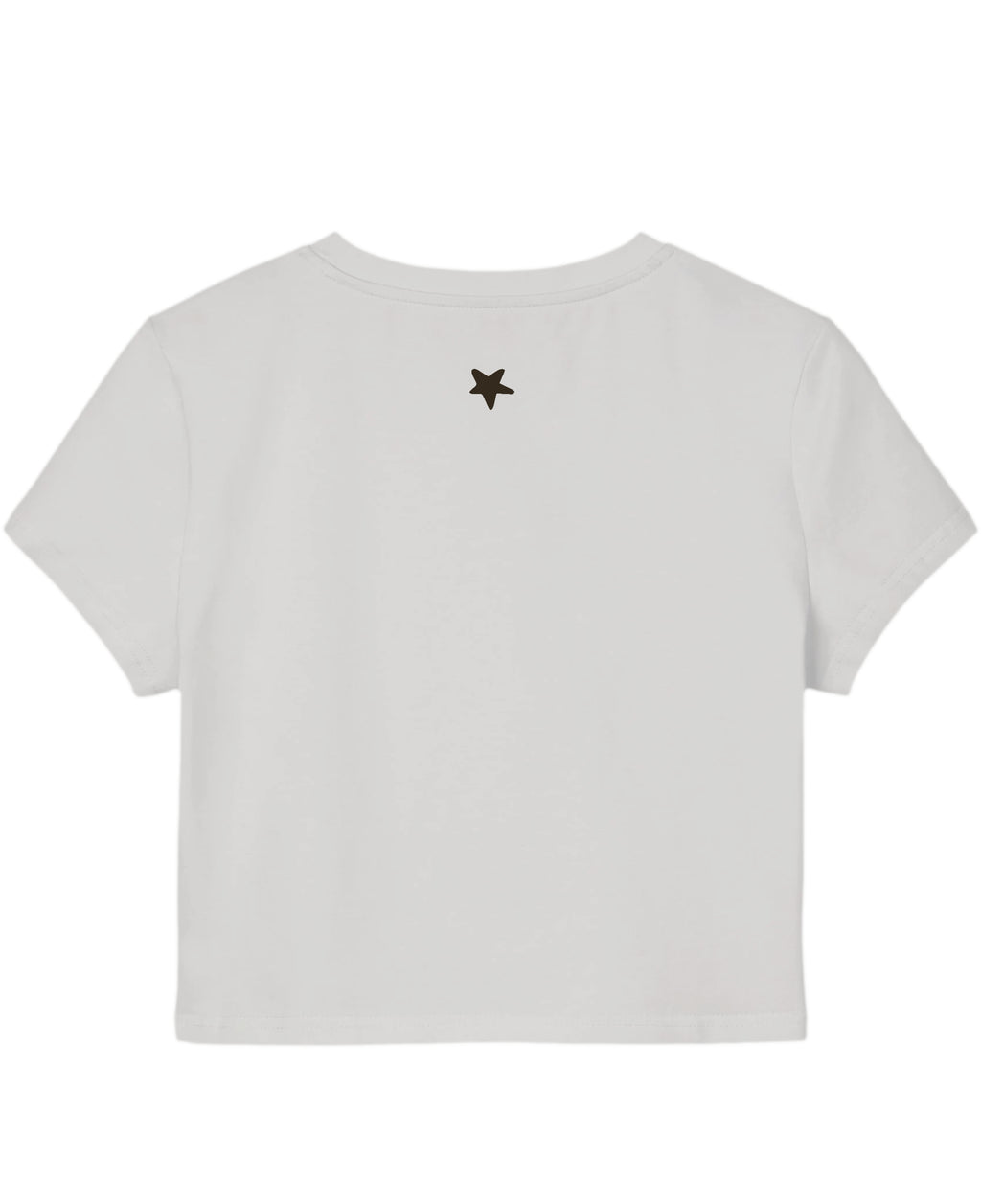White Baby Tee Back Design