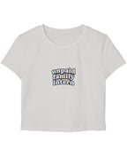 White Baby Tee Front Design