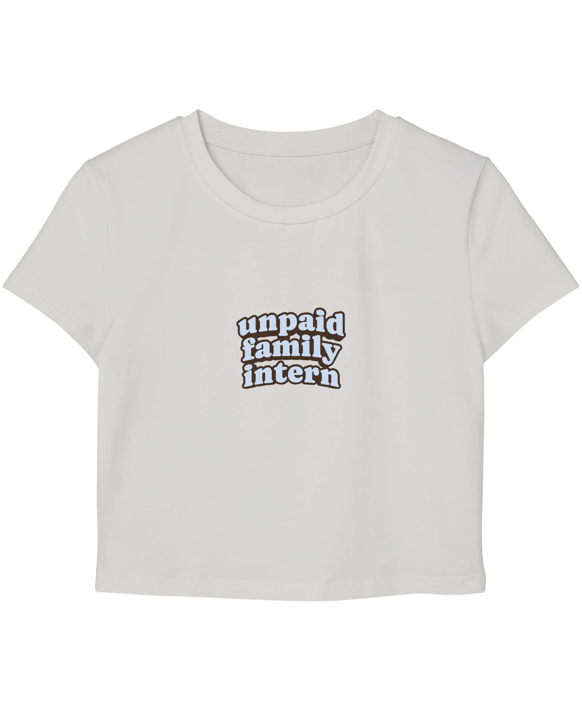 White Baby Tee Front Design
