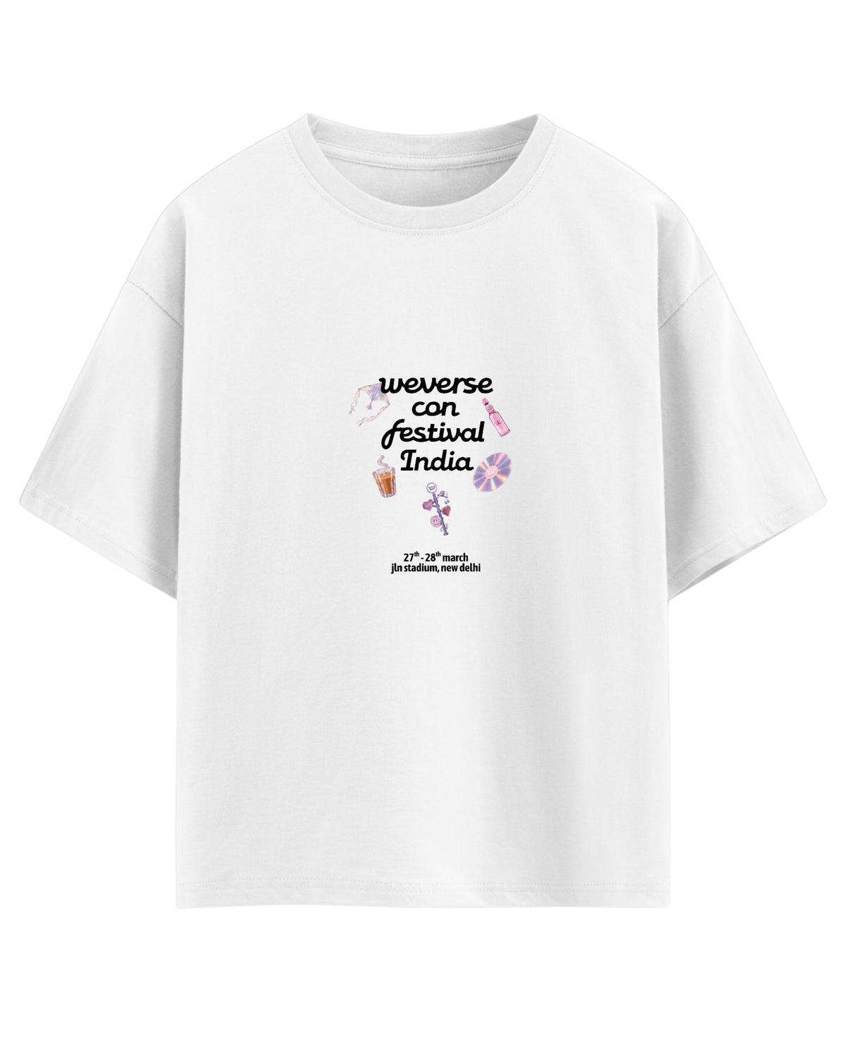 White Oversized T-shirt Front Design