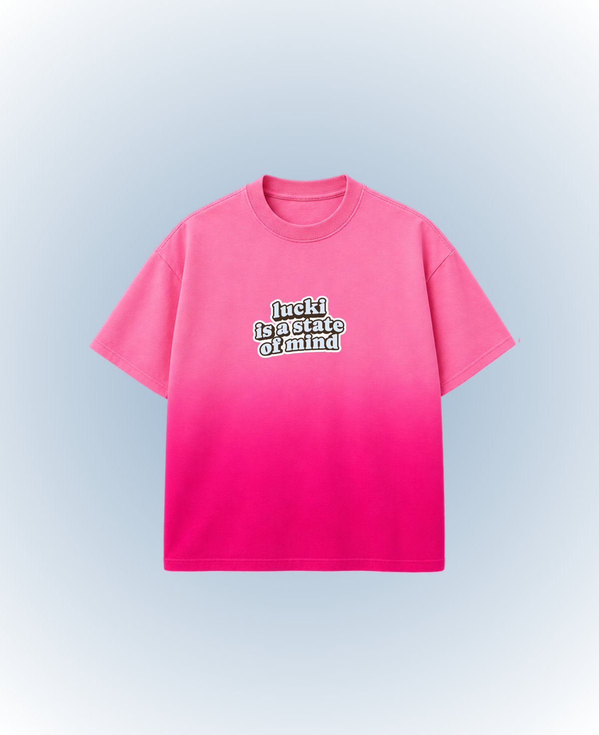 lucki is state of mind pink oversized